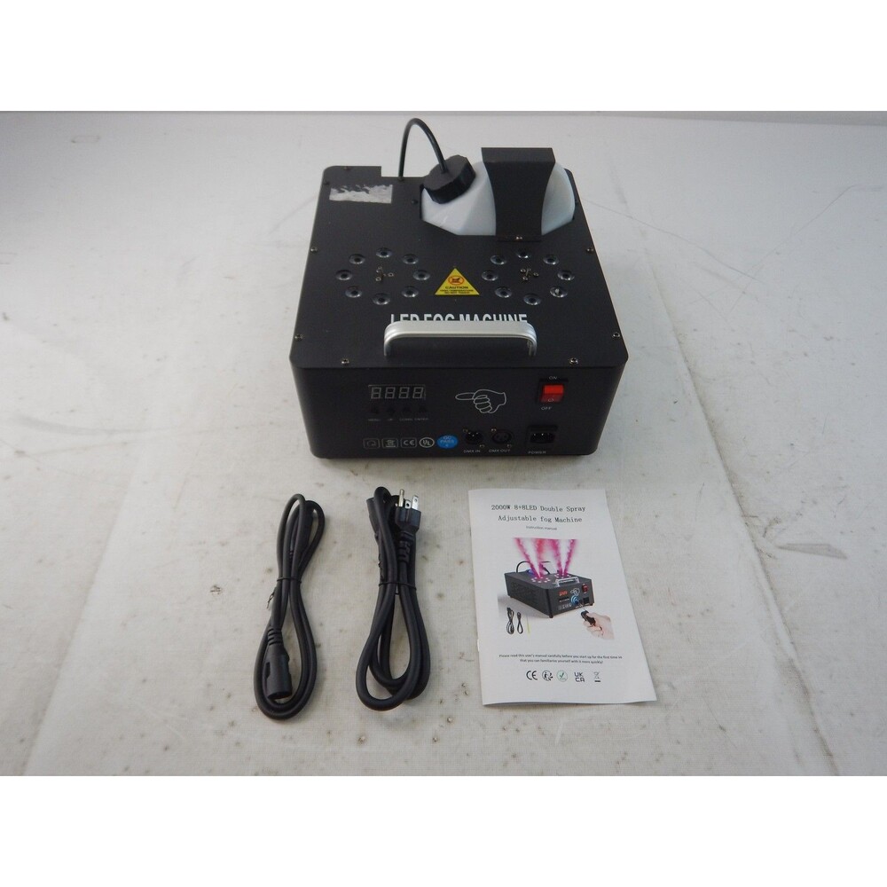 Professional Fog Machine Dual Nozzle w/ 16 RGB LED